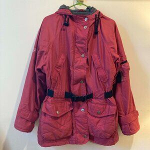 90s Tech Trekker Belted Mauve Jacket Vintage women's Small